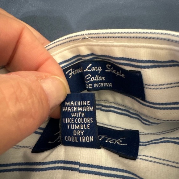 Paul Frederick Finest Long Staple Cotton Dress Shirt 16.5-34 preowned - Picture 5 of 6